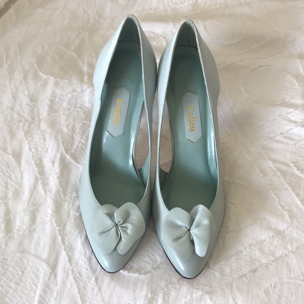 Vintage Light Blue Heeled Boots